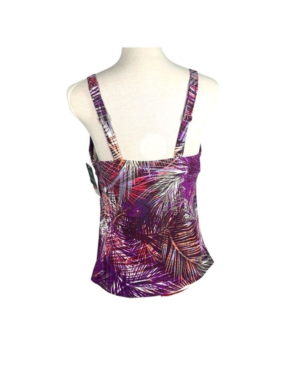 L.L. Bean Shaping Swimwear Tankini Top Print size 16 - Picture 4 of 11